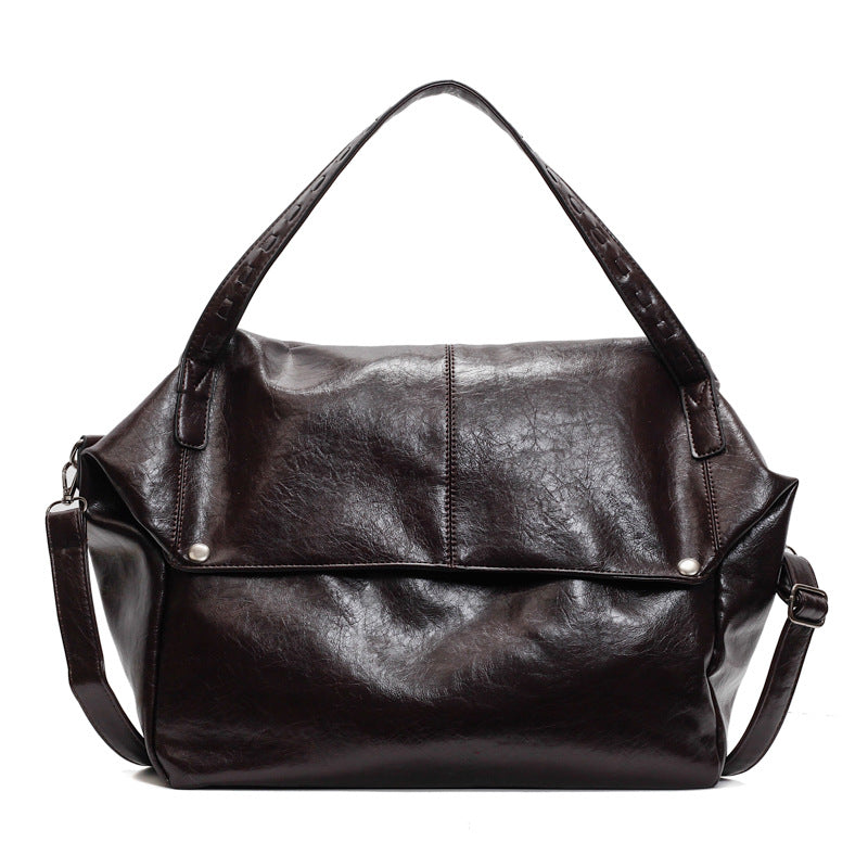 Women's Black Large Capacity Totes American Retro Tote Bag