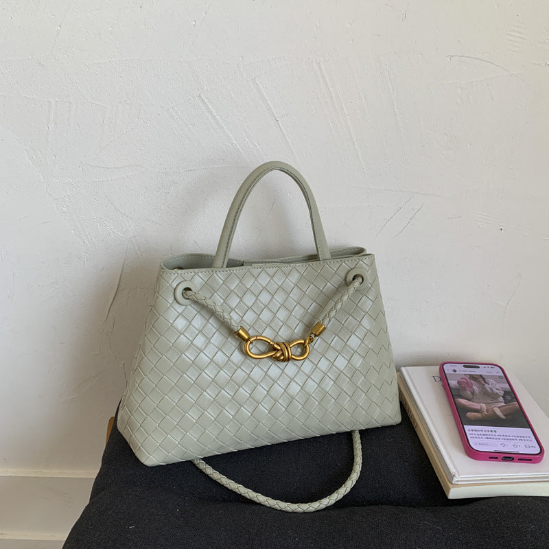 Large Capacity Vintage Weave Autumn Commuter Handbags