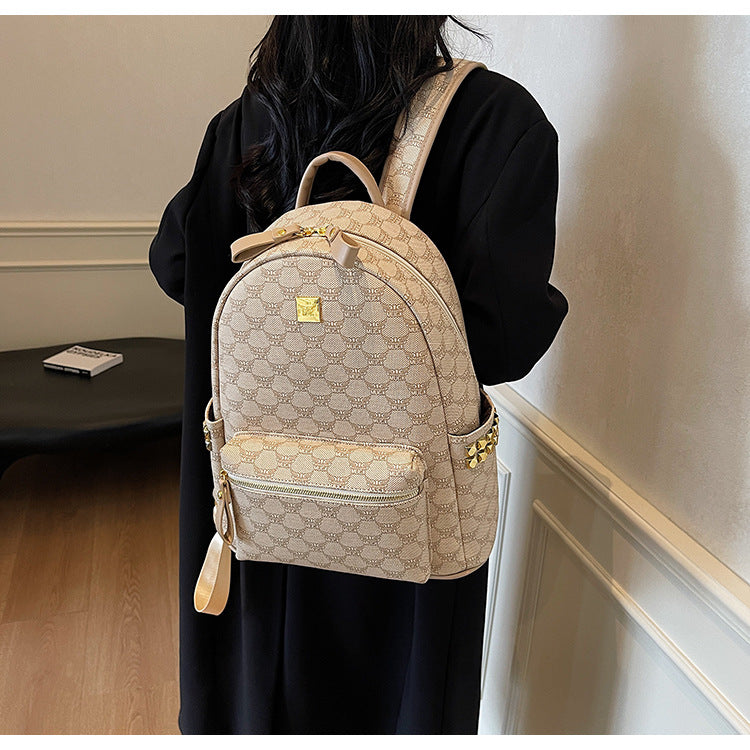 Women's High-grade Printed Large Capacity Fashion Commuter Leisure Backpack