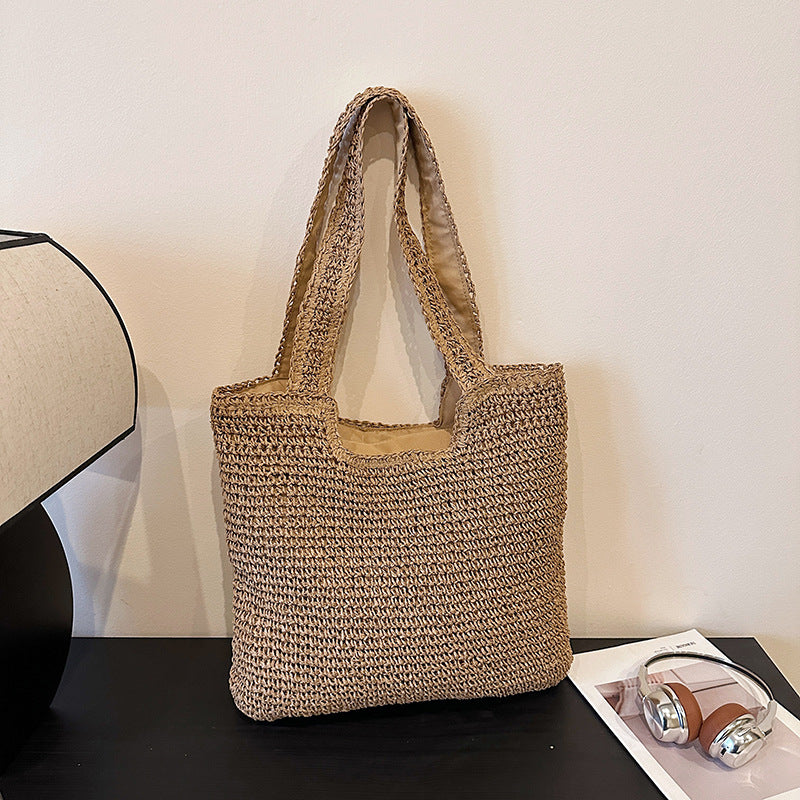 Women's Handmade Straw Woven Versatile Large Capacity Women's Shoulder Bag