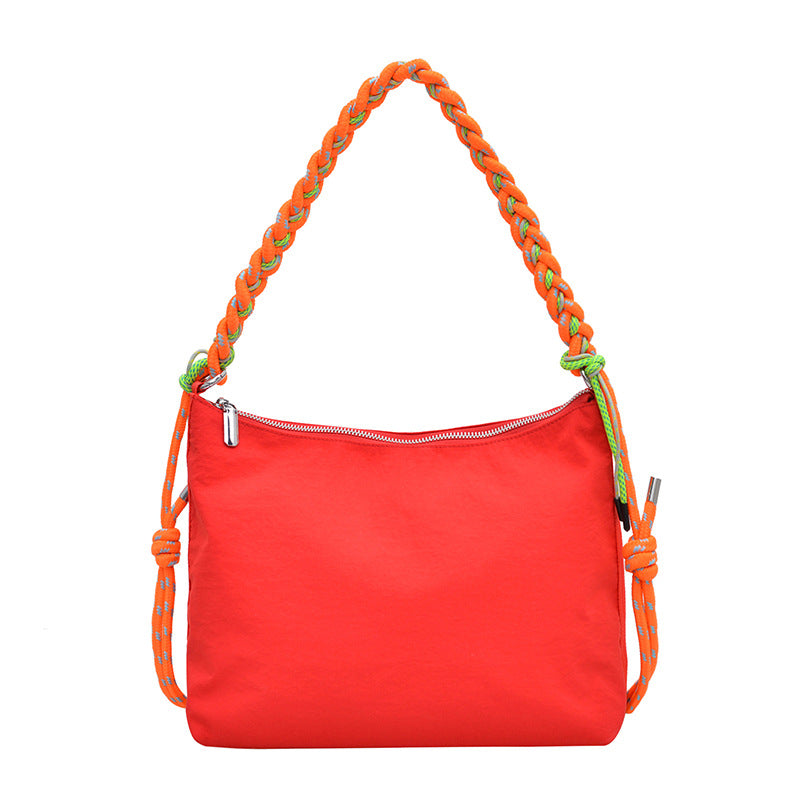 Color Twist Strap Lightweight Versatile Large Capacity Tote Bag