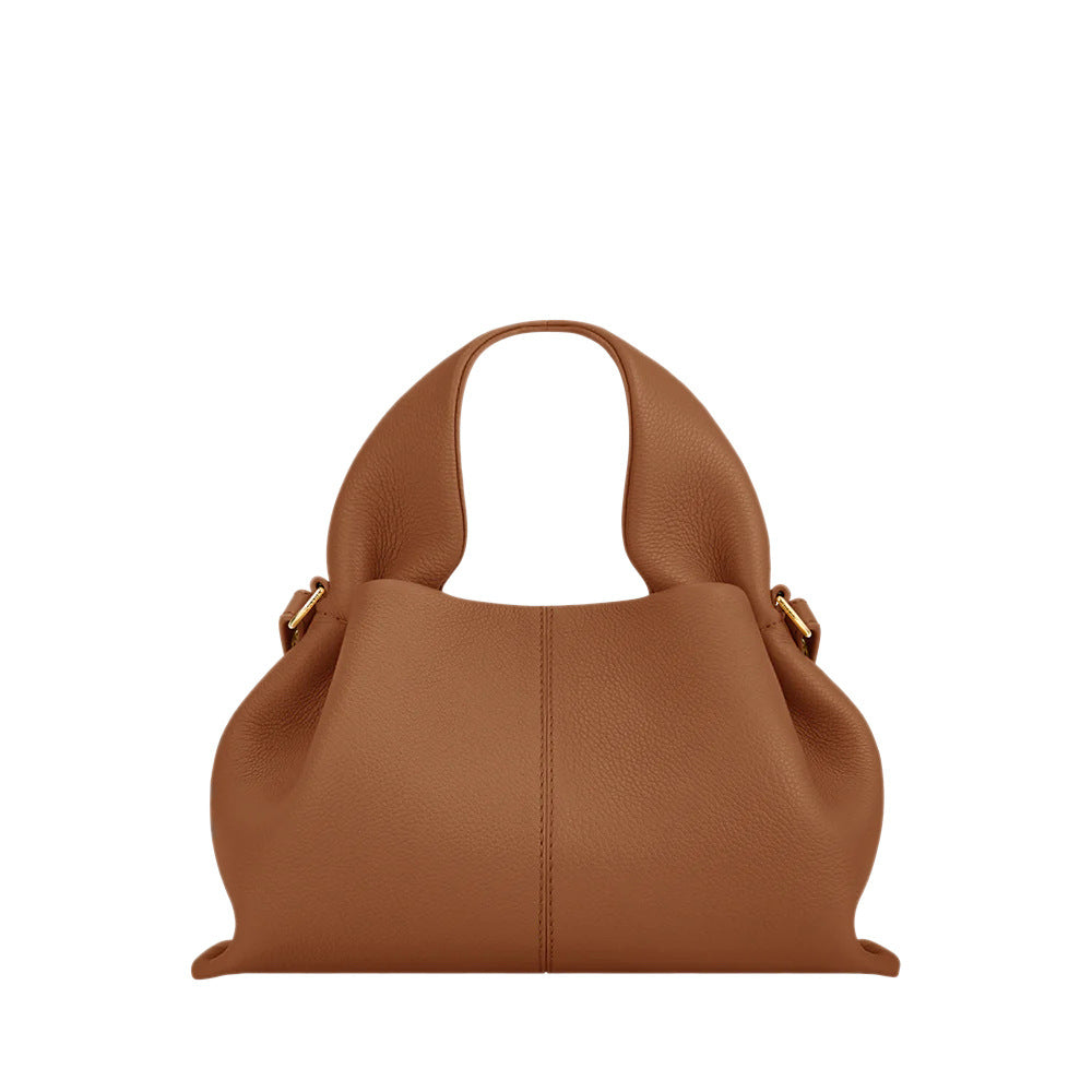 Women's Cloud Genuine Leather French Niche Dumpling Bags