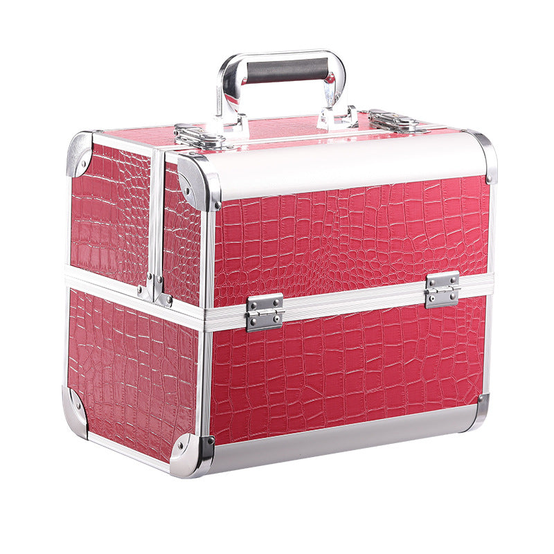 Storage Box Double Open Aluminum Alloy Portable Cosmetic Cases