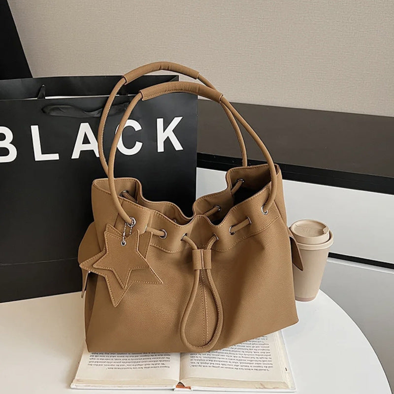 Women's Large Capacity Hand-held Niche High Sense Beam Tote Bag
