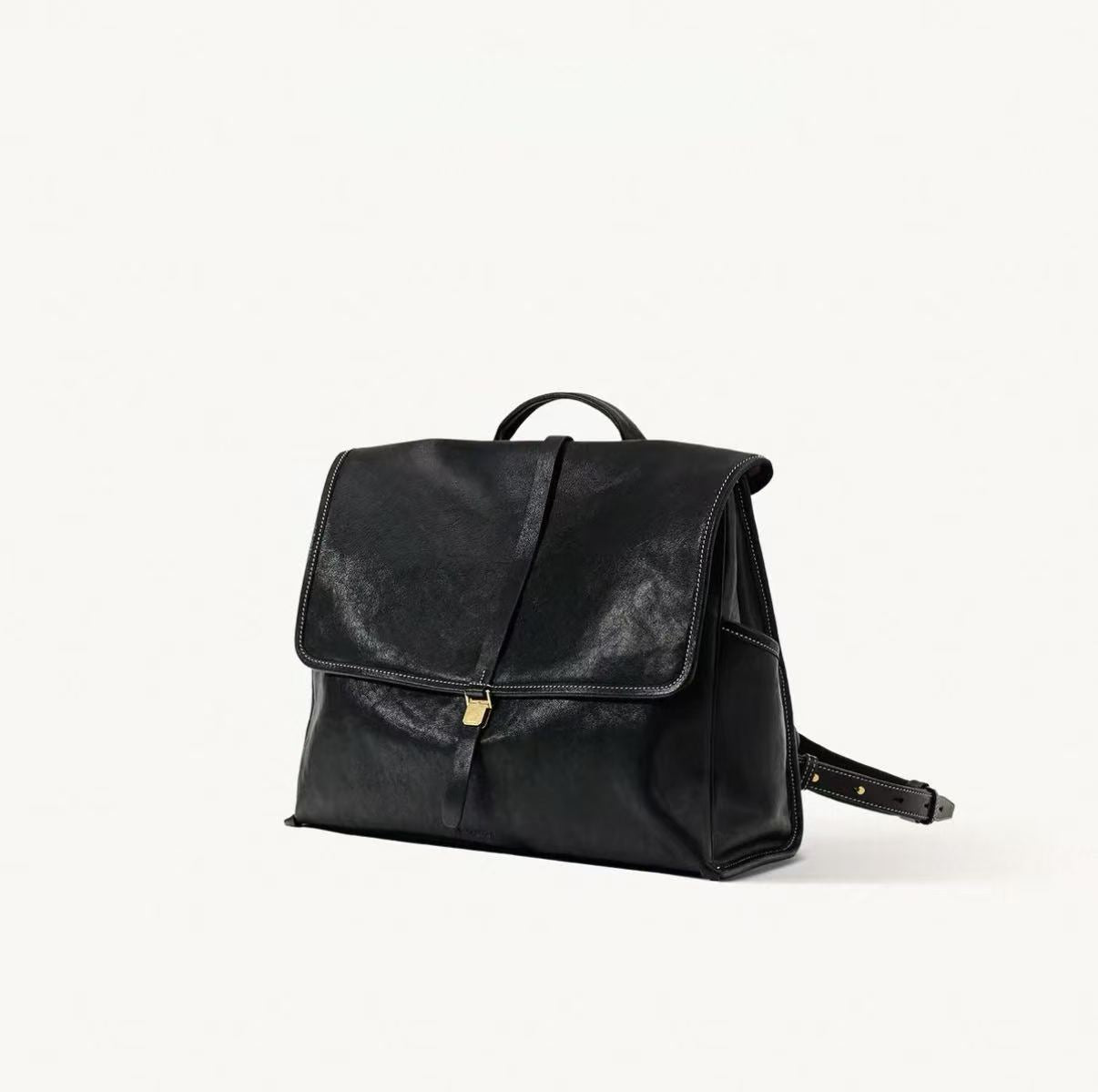 Mountain Vegetable Tanned Sheepskin Series Simple Large Capacity Lightweight Backpacks
