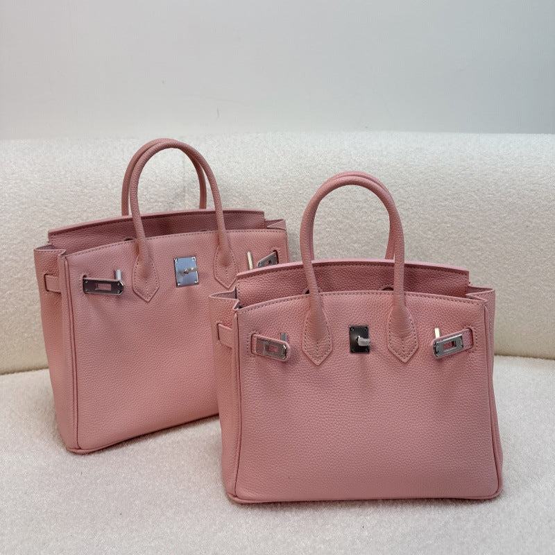 Women's First Layer Cowhide Sier Large Capacity Women's Handbag