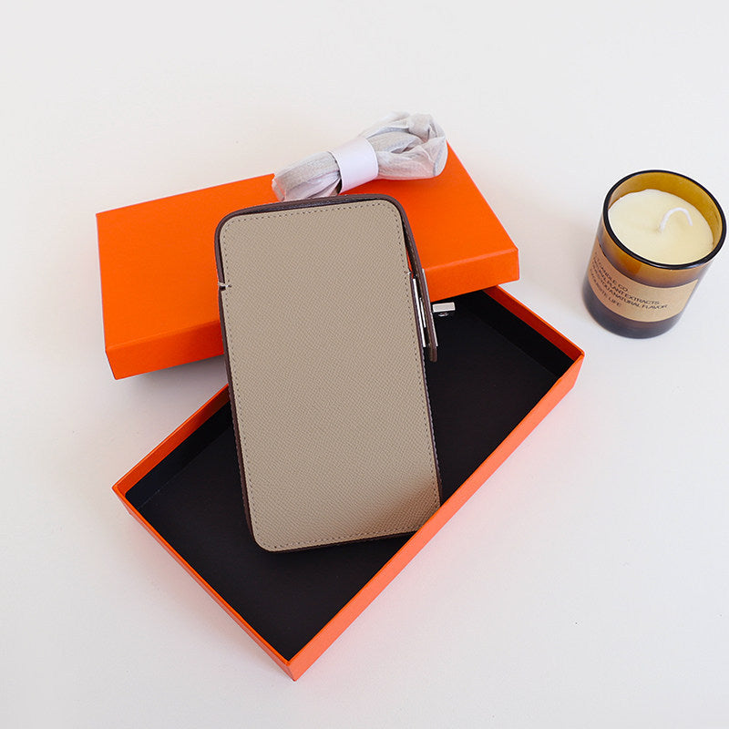 Women's Leather Twist Vertical Box Solid Color Mobile Phone Bag