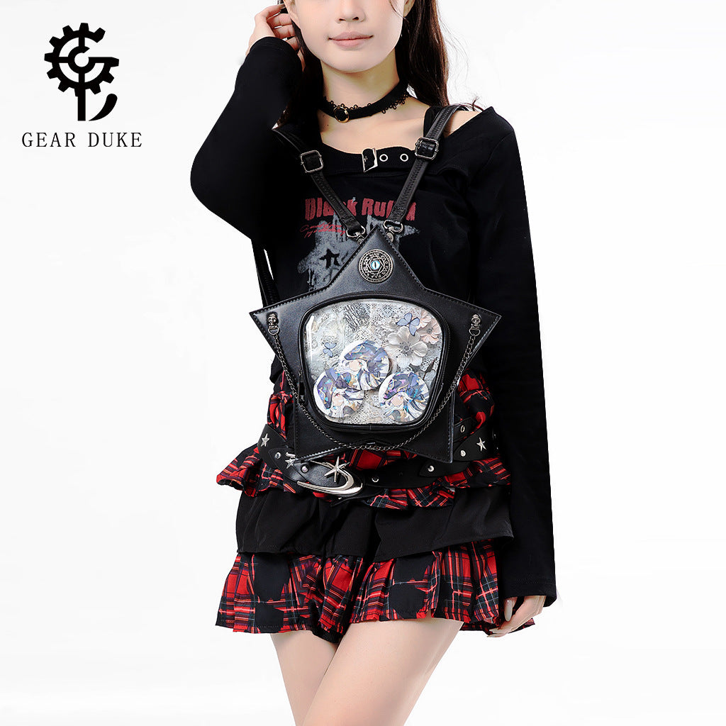 Transparent Design Large Capacity Storage Display Daily Women's Backpack