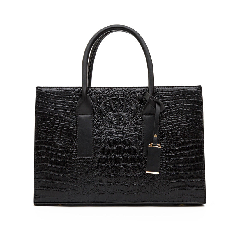 Women's Vintage Crocodile Pattern Portable Large Capacity Women's Handbag