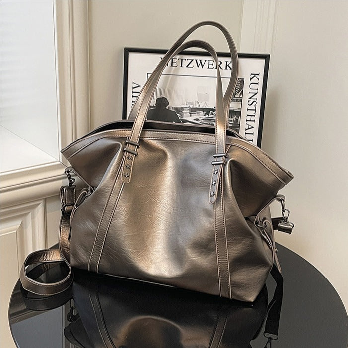 Women's Commute Autumn Tide Large Capacity Soft Leather Tote Bags