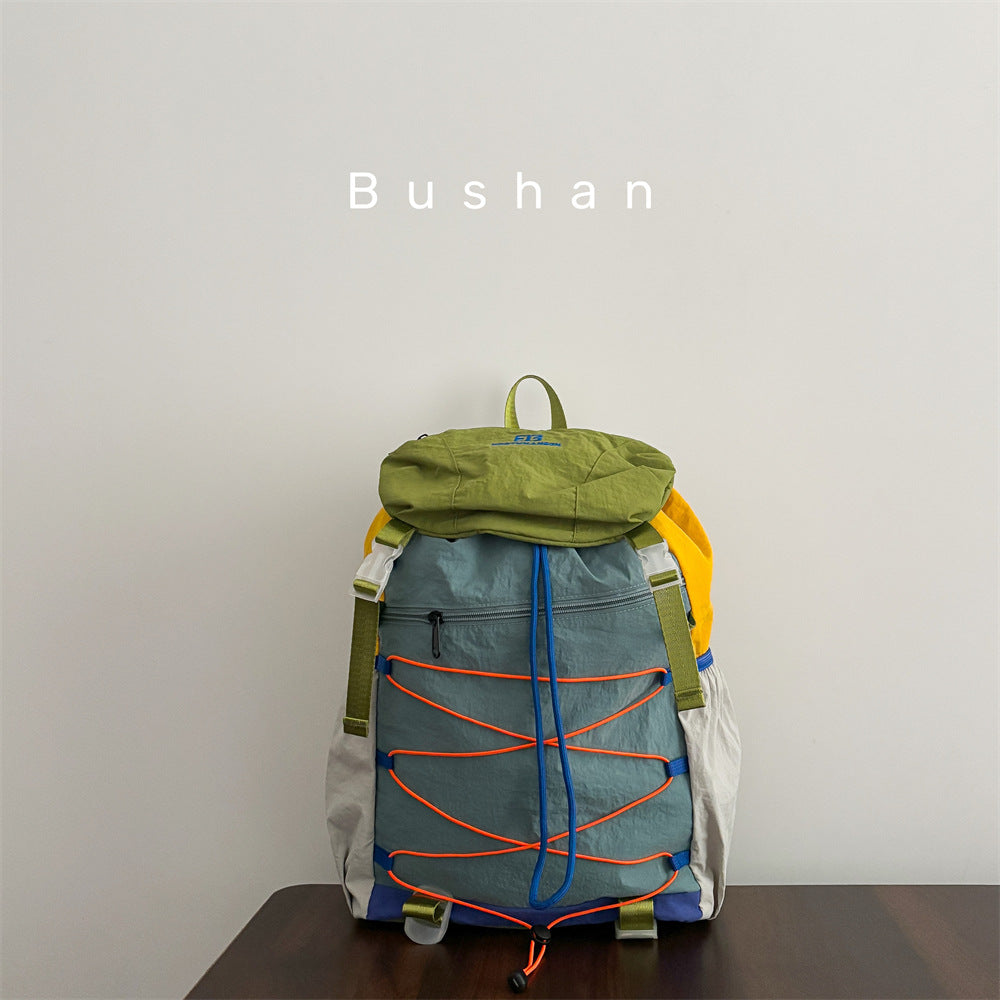 Dopamine Contrast Color Detachable Mori Leisure Sports Backpack