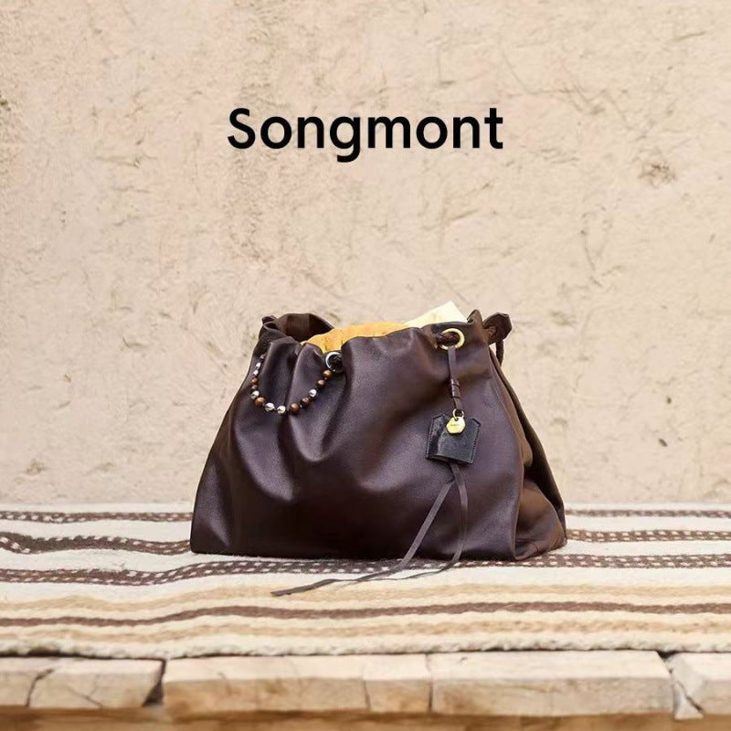 Women's Bena Series Garbage Cowhide Large Capacity Commuter Tote Bags