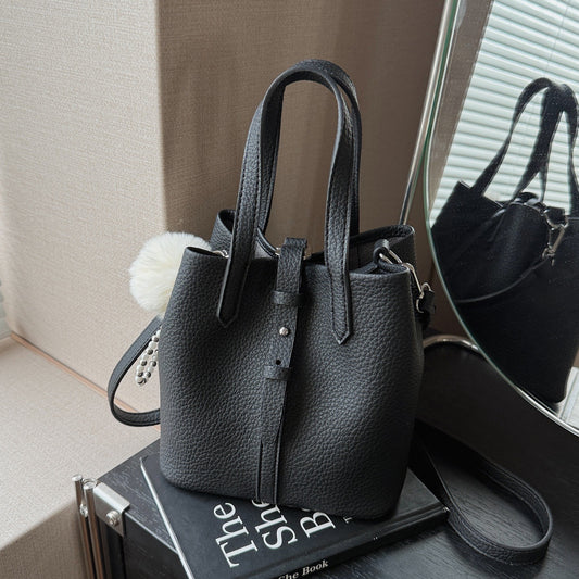 Women's Simple Commute Portable Vegetable Basket Bucket Bag