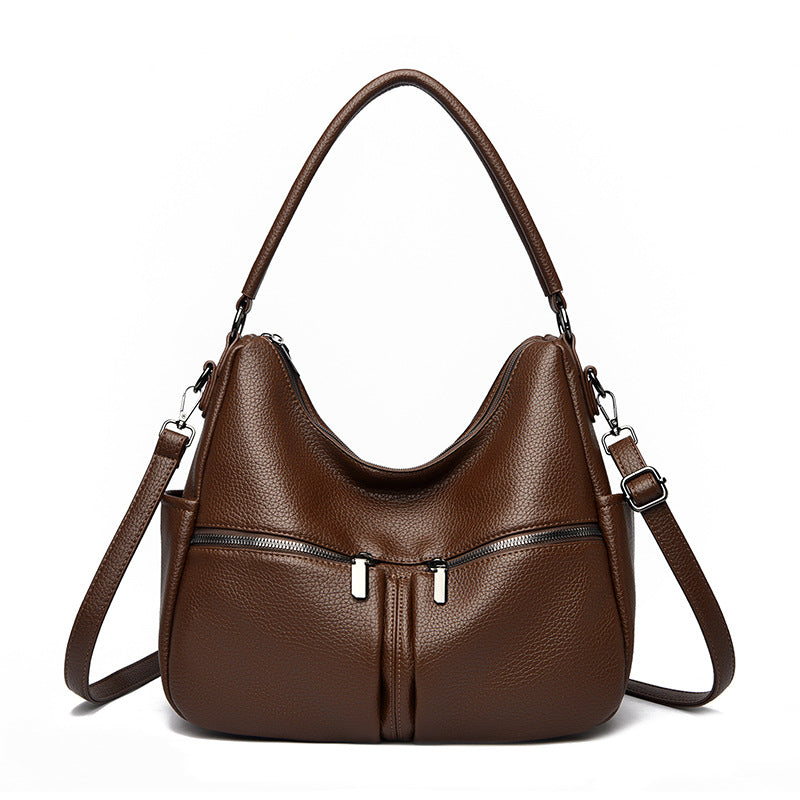 Women's Leather Commuter Large Capacity Underarm Splash Women's Messenger Bag