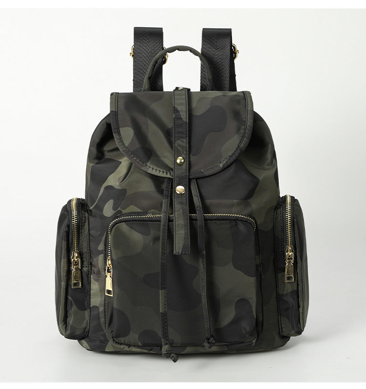 Women's Nylon Waterproof Flip Versatile Large Capacity Backpacks