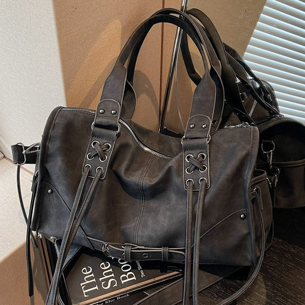Niche Cool Large Capacity Retro Idle Tote Bag