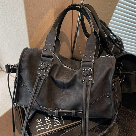 Niche Cool Large Capacity Retro Idle Tote Bag