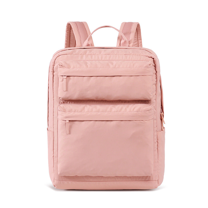 Capacity Pleated Solid Color Campus Computer Simple Junior Bags