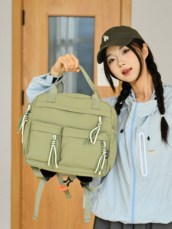 Women's & Men's Simple Design Sense Commuter Double Fashion Leisure Backpack