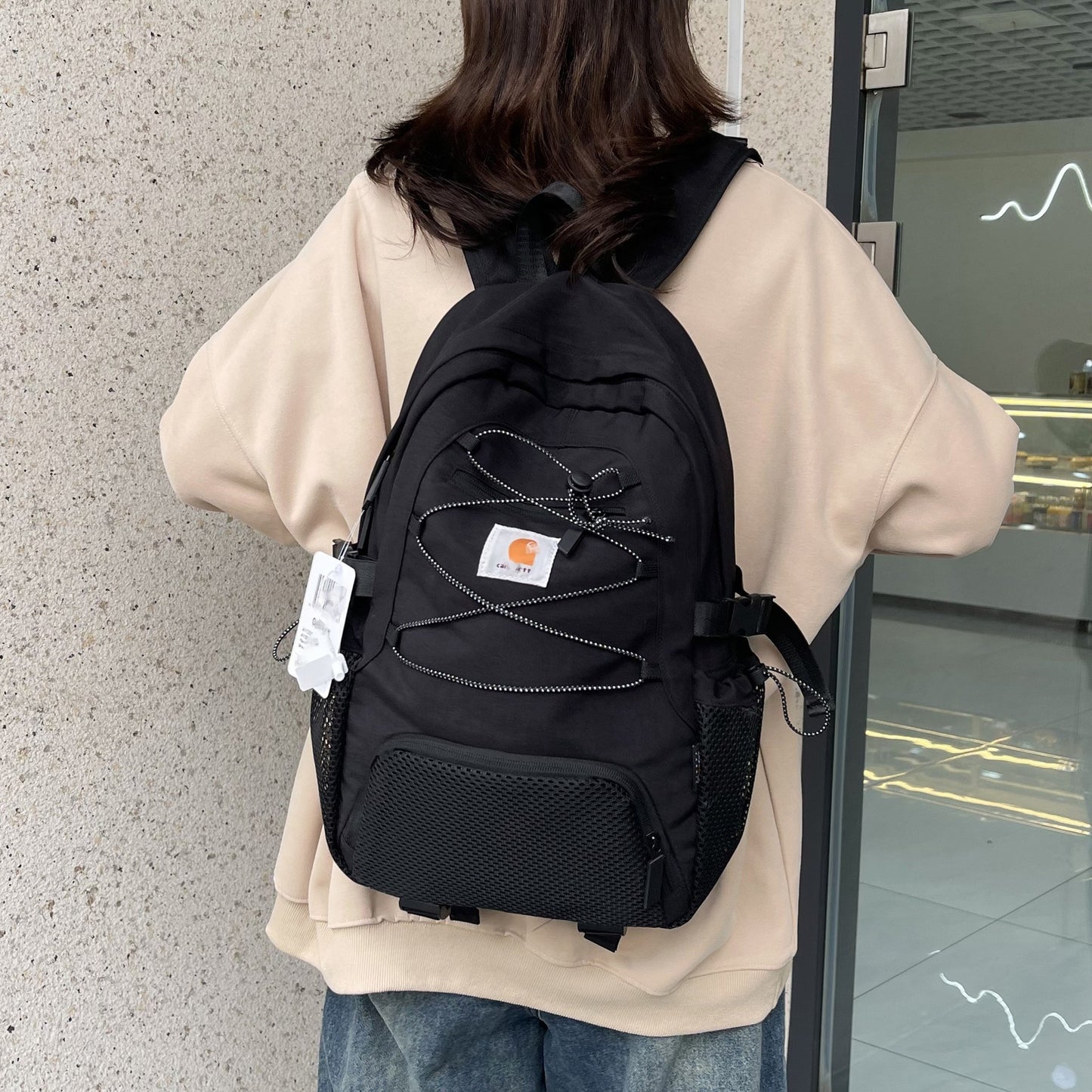Women's Drawstring Riding Sport Climbing Versatile Class Backpacks