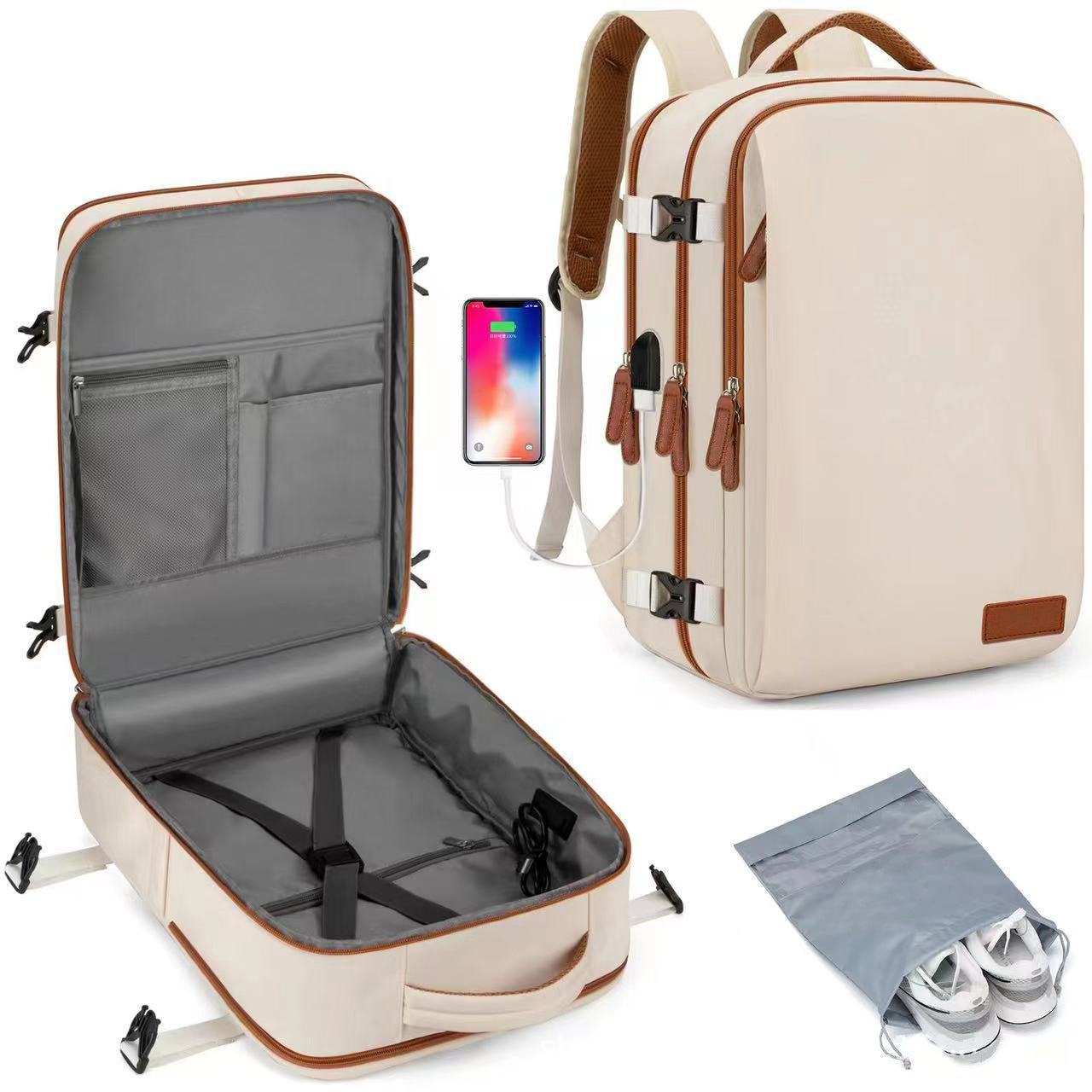 Wet Dry Classification Large Capacity Waterproof Rucksack Backpacks