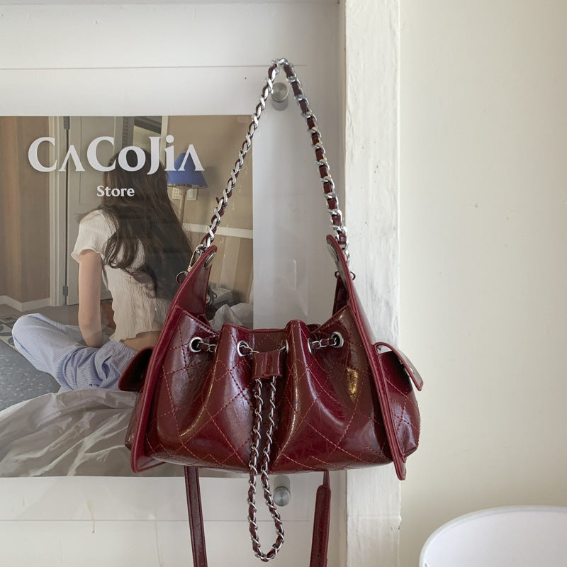 Women's Diamond Chain Underarm Summer French Entry Lux Fashion Bags
