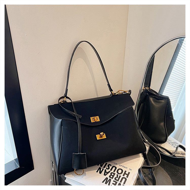 Women's Business Commute Portable Matte Leather Unisex Style Tote Bags