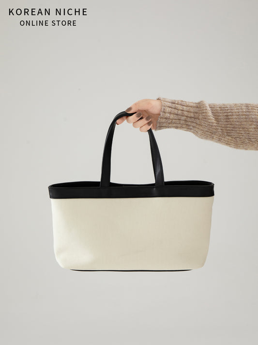 Color Large Capacity Totes Korean Niche Design Trendy Versatile Female Tote Bag