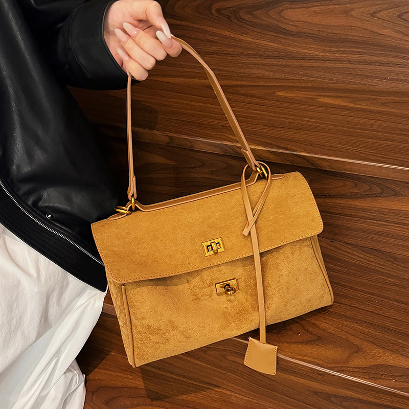 Women's Portable Niche Deerskin Veet Large Capacity Women's Handbag