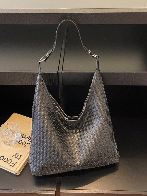 Women's Style High Sense Woven Stylish Personalized Underarm Tote Bag