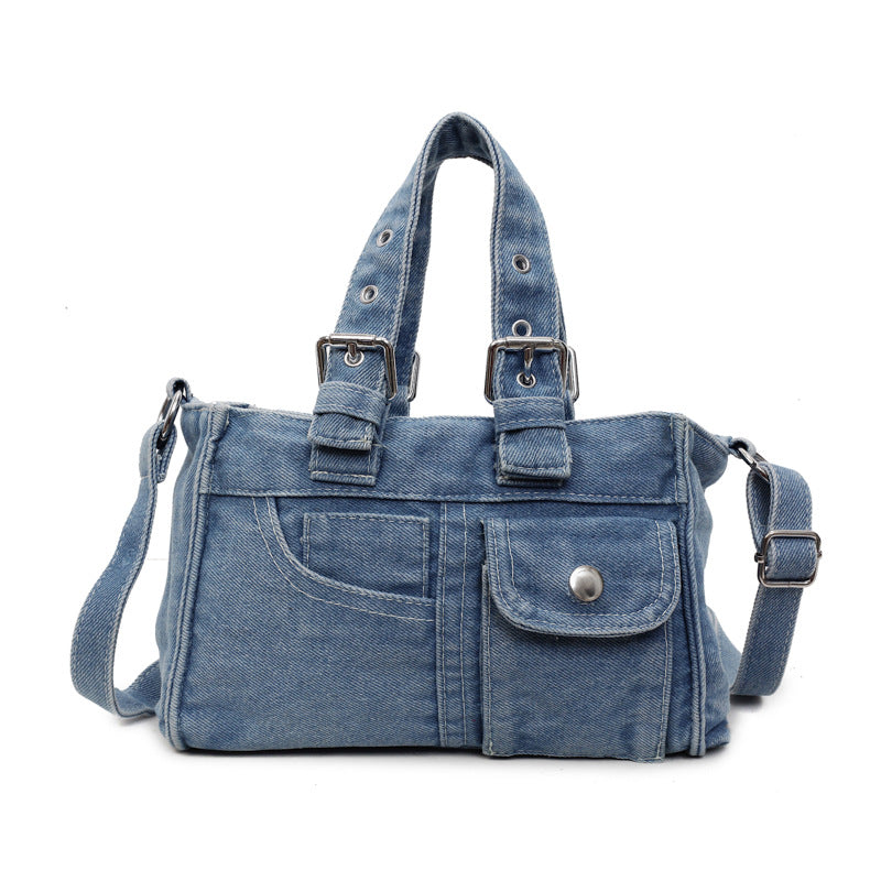 Stylish Women's Washed Denim Fashion Advanced Women's Shoulder Bag