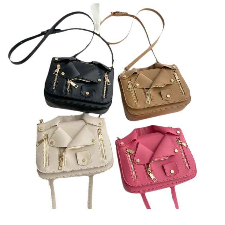 Women's Motorcycle Korean Style Personality Chain Jacket Clothes Women's Shoulder Bag