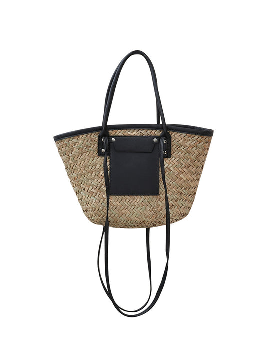 Plants Woven Big Straw Fashion Document Bags