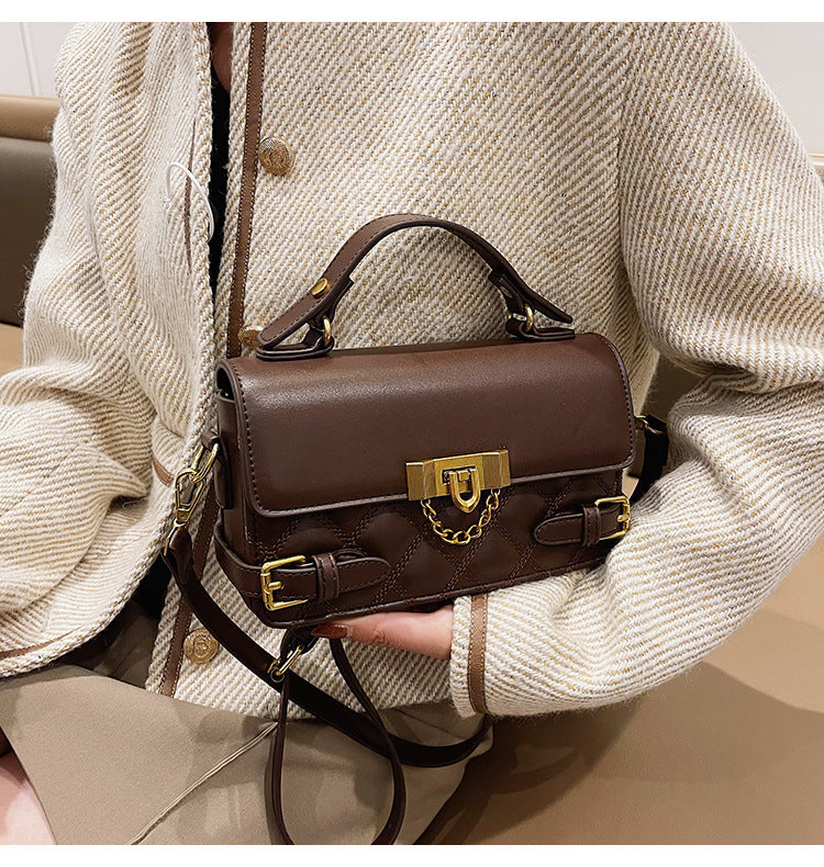 Women's Diamond Pattern Trendy Retro Versatile Summer Women's Messenger Bag