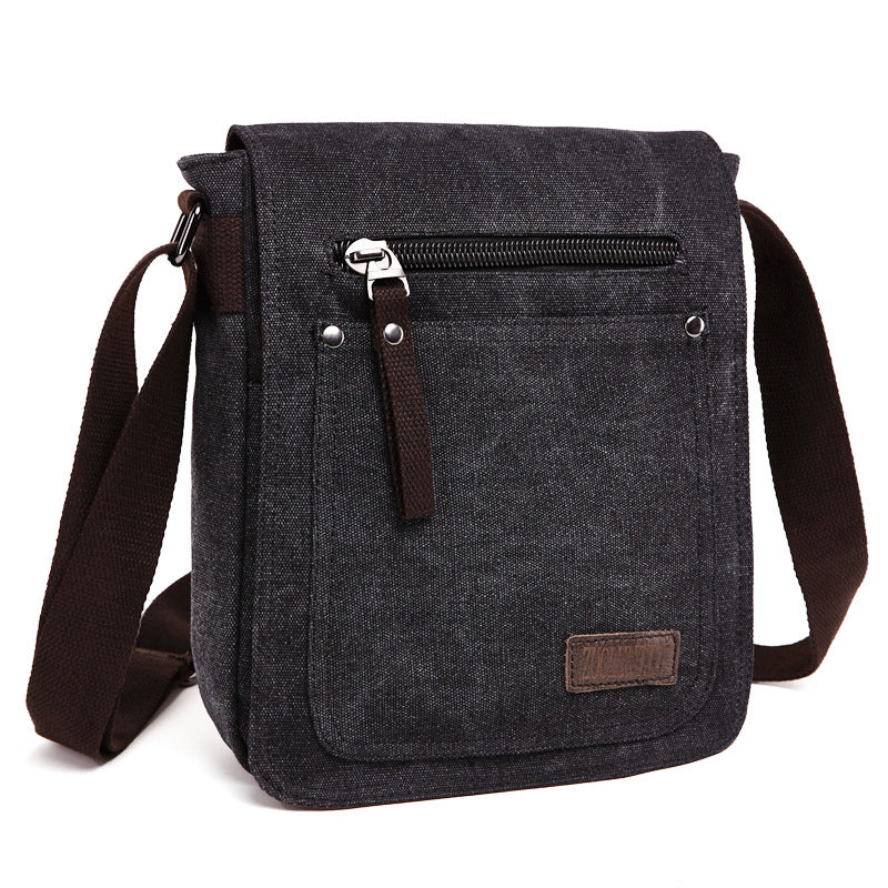 Slouchy Fashion Single Fashionable Washed Canvas Men's Messenger Bag