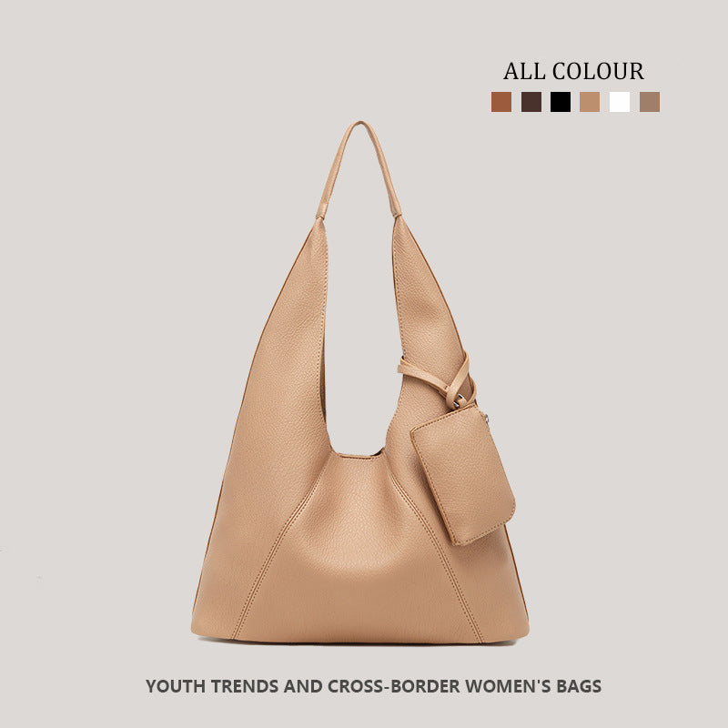Korean Style Lychee Pattern Niche Retro High Sense Underarm Bag