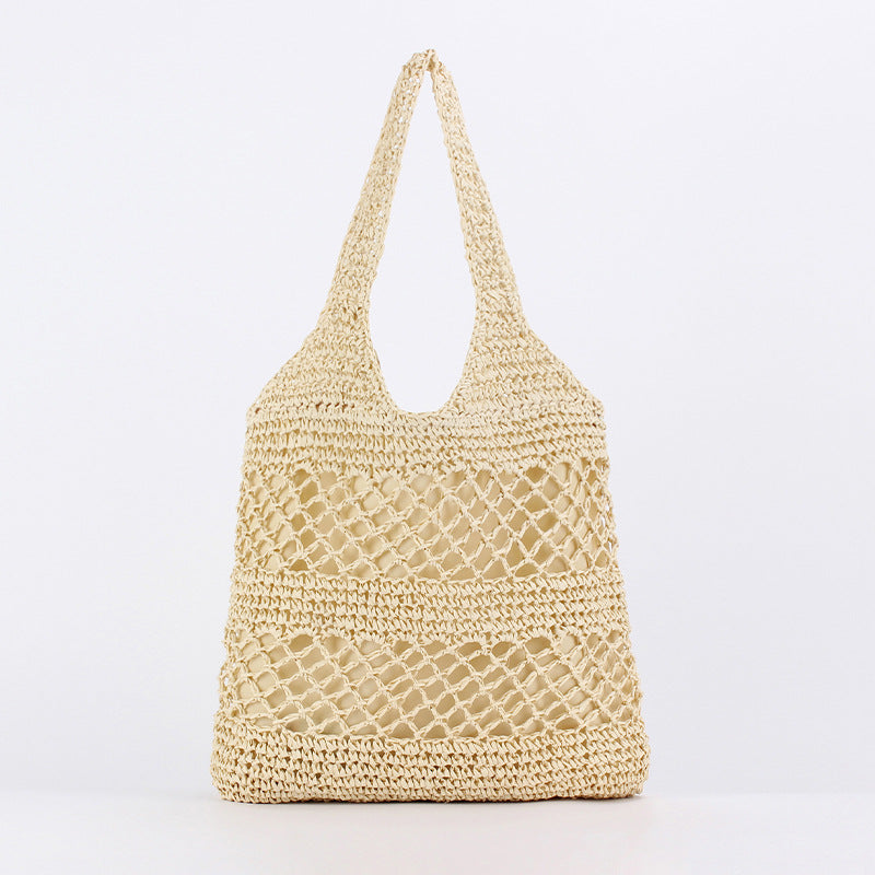 Women's Fashion Style Large Capacity Commuter Straw Shoulder Bags
