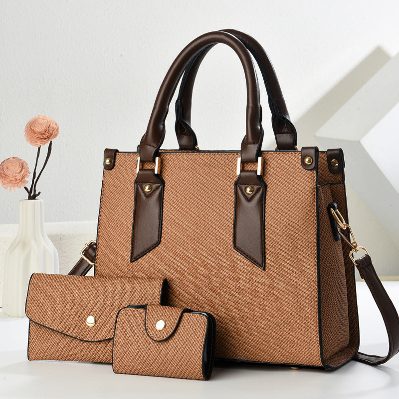 Classy Beautiful Women's Three-piece Big Fashion Women's Shoulder Bag