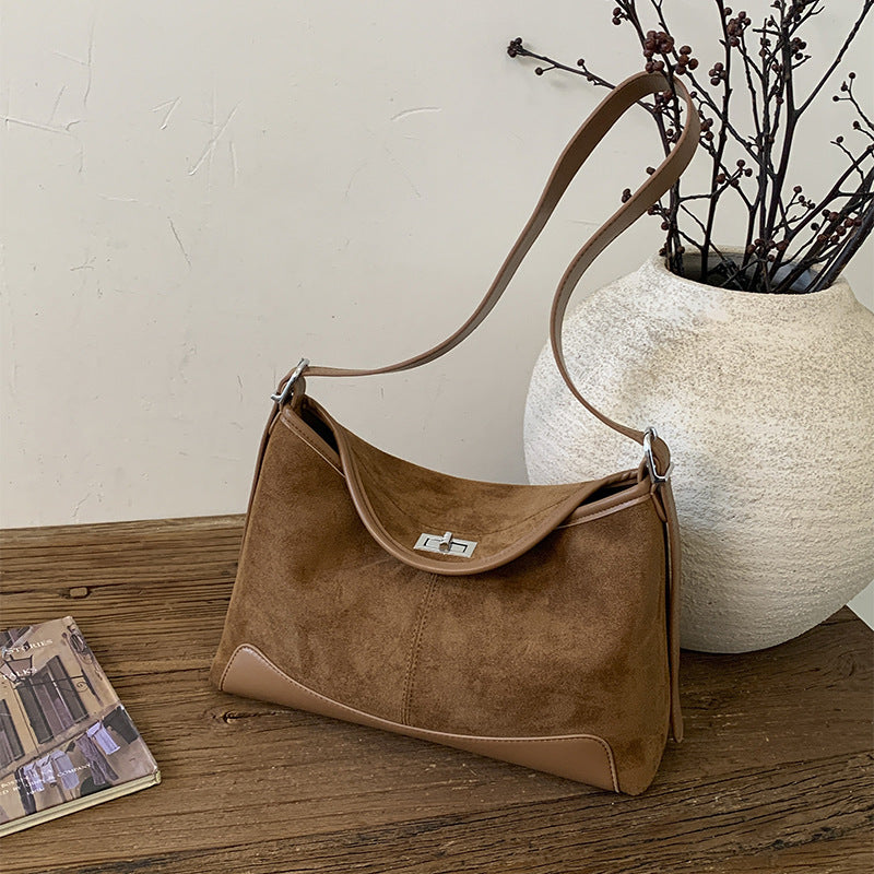 Korean Style Fashion Suede Graceful Commuter Women's Messenger Bag