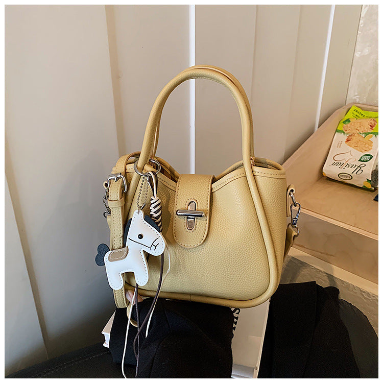 Women's Korean Style Commuter Portable Fashion Simple Bucket Bags