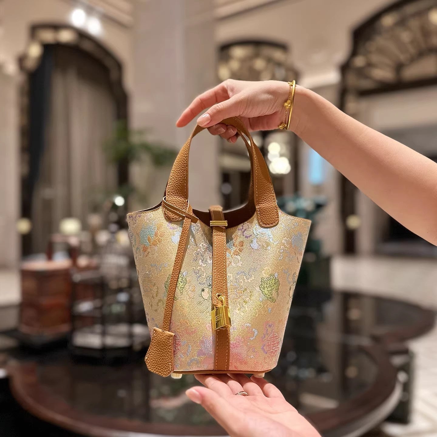 Dynasty Brocade National Style Chinese Female Gift For Mother Women's Handbag