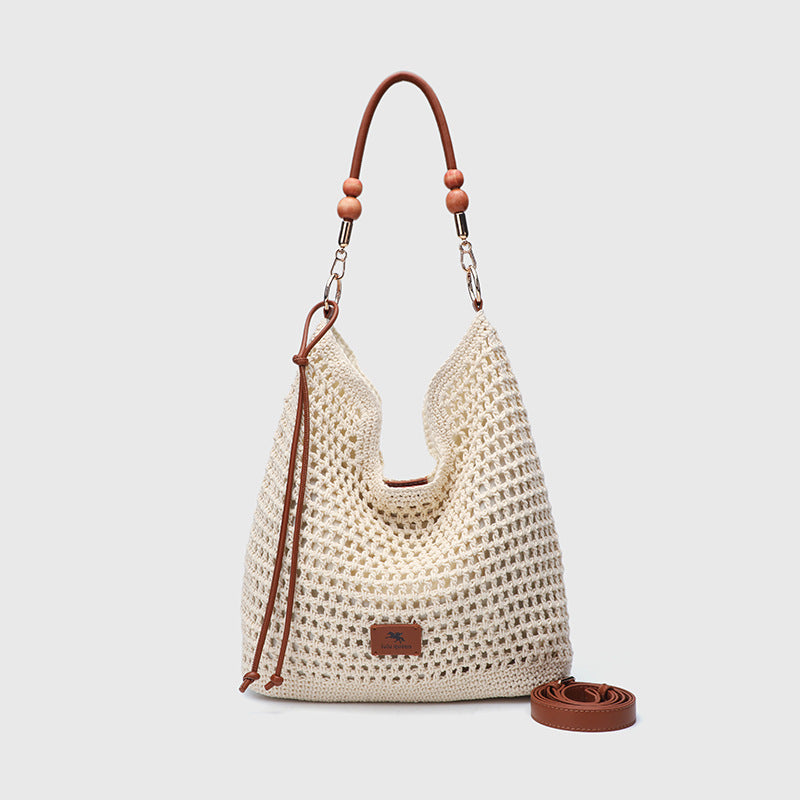 Women's South Wind Woven Lazy Style Large Capacity Commuter Seaside Bags