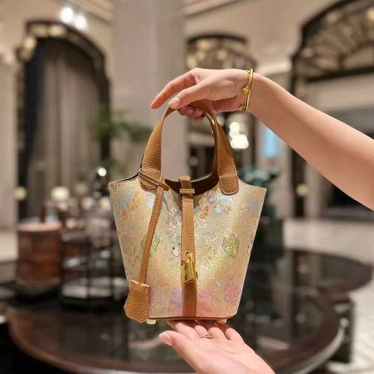 Women's Brocade National Style Chinese Light Luxury High-grade Western Vegetable Women's Handbag