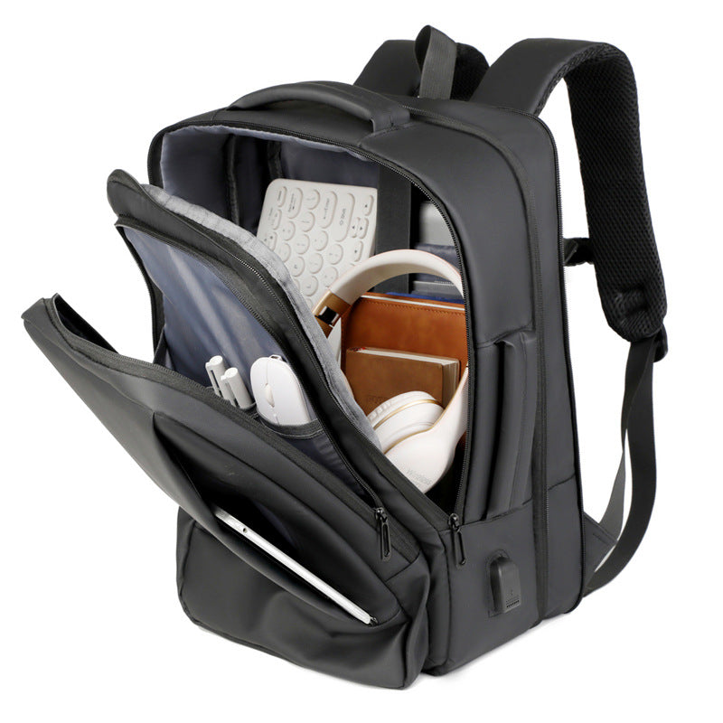 Male College Expansion Computer Multifunctional Charging Backpacks