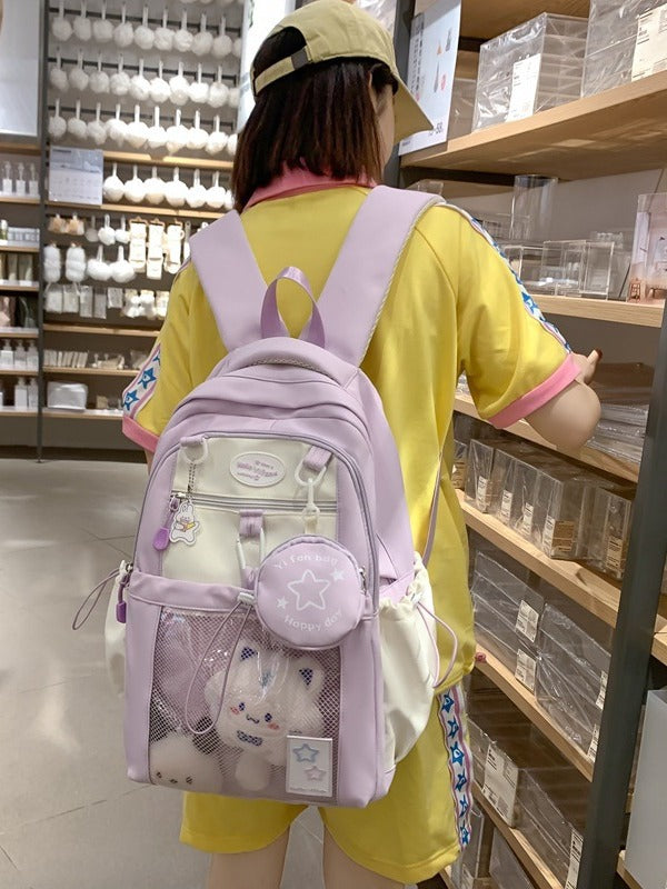 Primary Good-looking Pink Junior High Snack Cartoon Cute Large Leisure Backpack