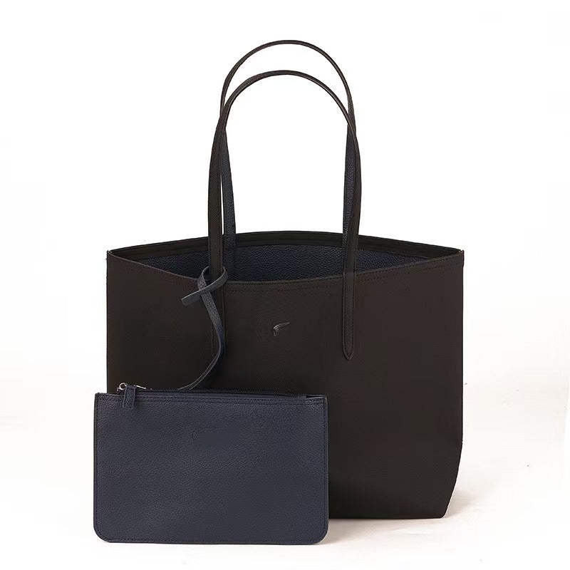 Women's Crocodile Double-sided Thickened Shopping Mother Portable Bags