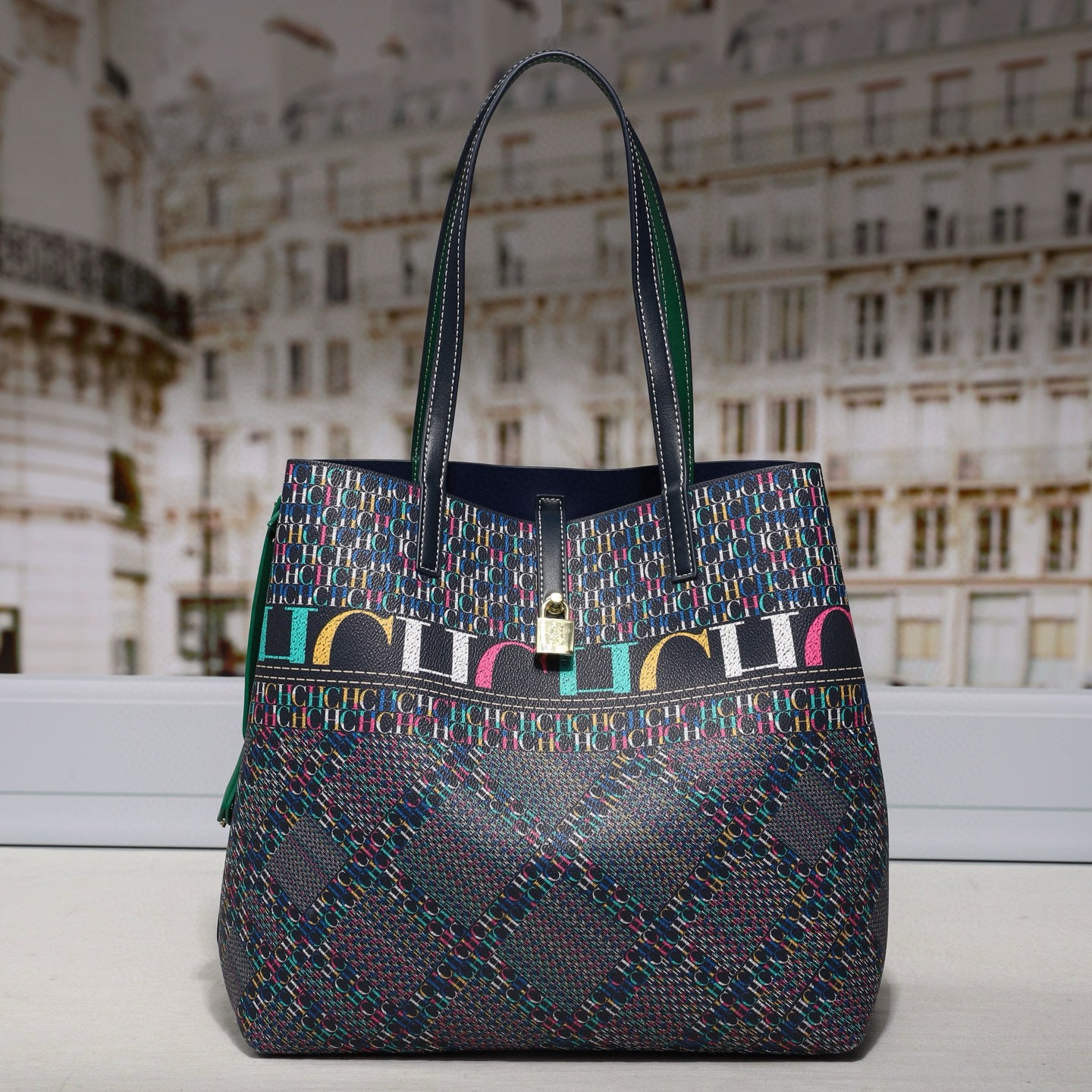 Fashionable Retro Summer Full Printed English Large Bucket Bags