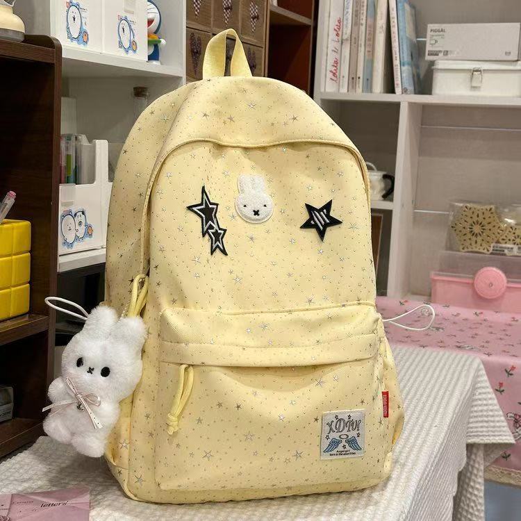 Polka Dot Star Printed Korean Style Women's Backpack