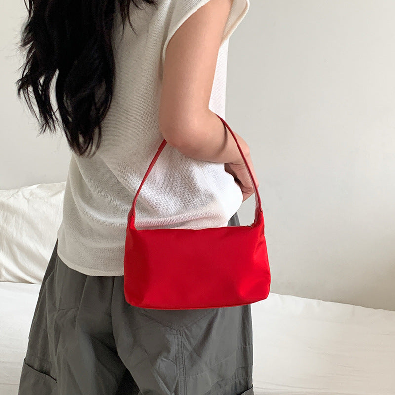 Women's Simple Pure Color Design Commuter Nylon Women's Handbag