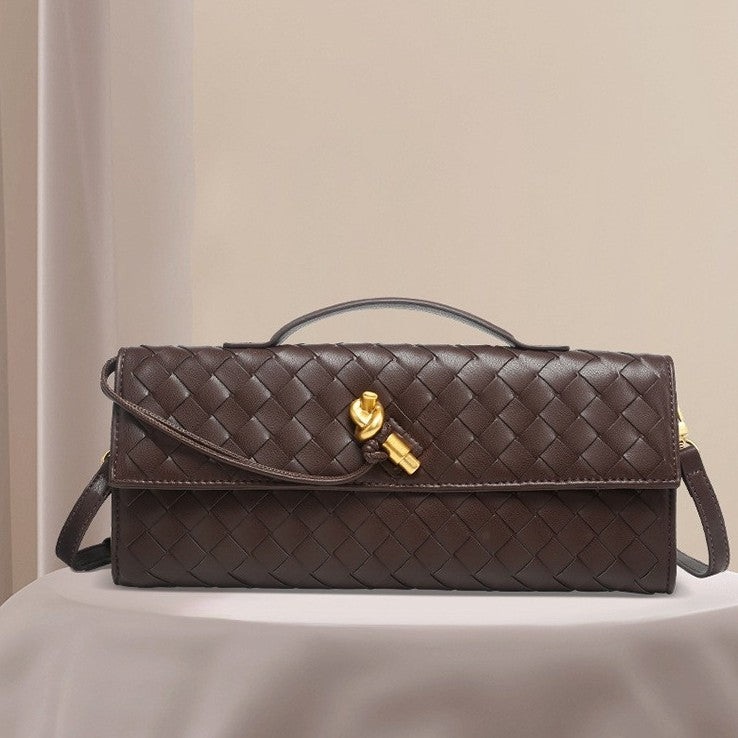 Women's Woven Baguette High-grade Horizontal Hand Holding Dinner Bags